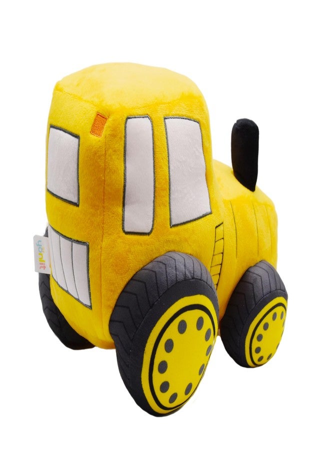 YONLIT Soft Plush Tractor Stuffed Truck Toy Super Cute Car Plushie Throw Pillow Excellent Gifts for Kids or Birthday Party 12 Inches (Yellow) - Image 5